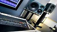 monitors arrangement in music studio