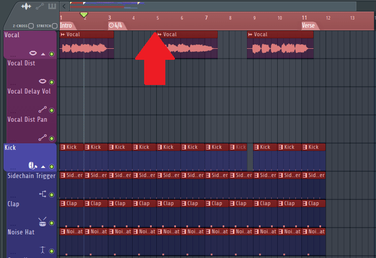 FL studio playlist view