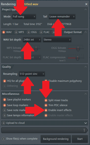 How to Export-Bounce Stems from FL studio